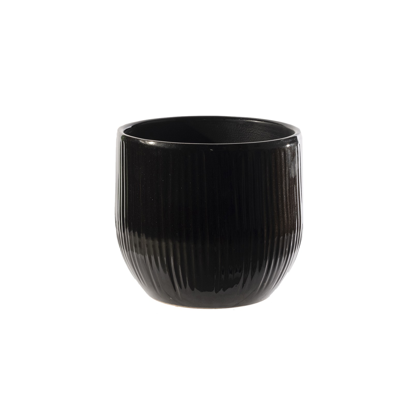 Supergreens Κασπώ Κεραμικό Στρογγυλό "Pablo" Μαύρο Ribble 25x20 εκ.