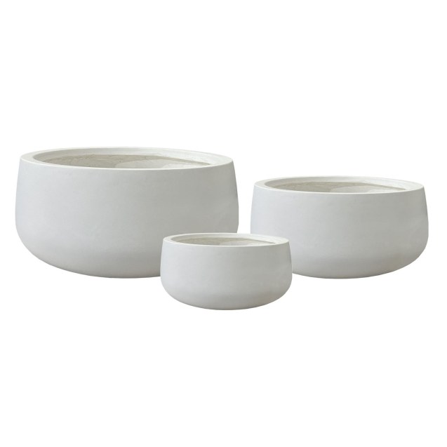 Supergreens Γλάστρα Πήλινη Οβάλ "Alba" Λευκό S...