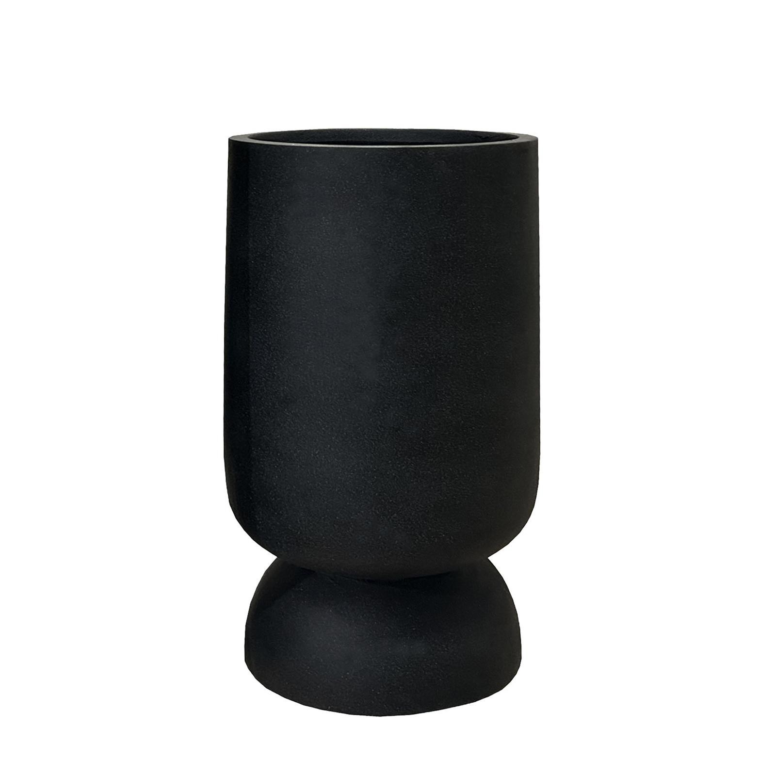Supergreens Γλάστρα Πήλινη Κύλινδρος "Inverso" Μαύρο Wash S 30x30x60 εκ.