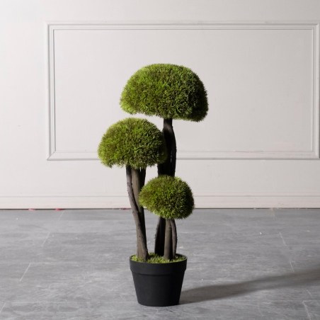 Supergreens UV Τεχνητό Δέντρο Μπονσάι Moss ''Mushroom'' Τριπλό Πράσινο 70 εκ.