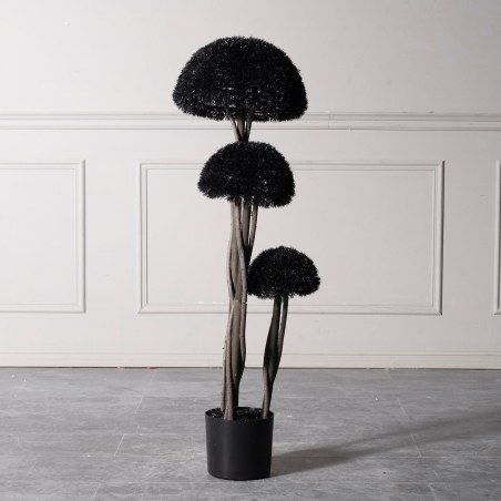 Supergreens UV Τεχνητό Δέντρο Μπονσάι Moss ''Mushroom'' Τριπλό Μαύρο 120 εκ.
