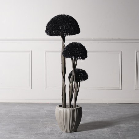 Supergreens UV Τεχνητό Δέντρο Μπονσάι Moss ''Mushroom'' Τριπλό Μαύρο 120 εκ.