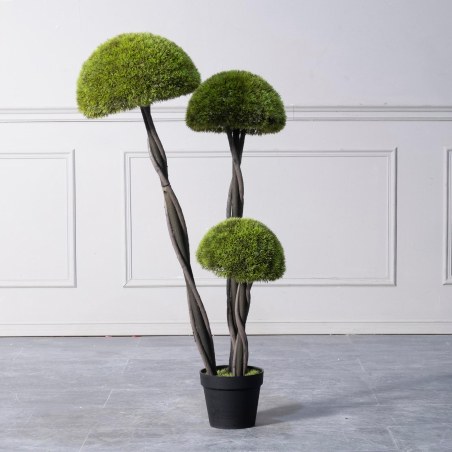 Supergreens UV Τεχνητό Δέντρο Μπονσάι Moss ''Mushroom'' Τριπλό Πράσινο 120 εκ.
