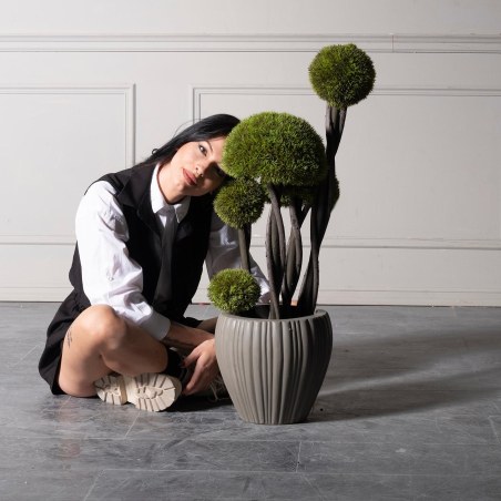 Supergreens UV Τεχνητό Δέντρο Μπονσάι Moss ''Mushroom'' Πενταπλό Πράσινο 90 εκ.