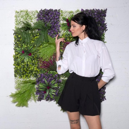 Supergreens Τεχνητή Φυλλωσιά Φίκος με Φτέρη "Playful" 100x100 εκ.