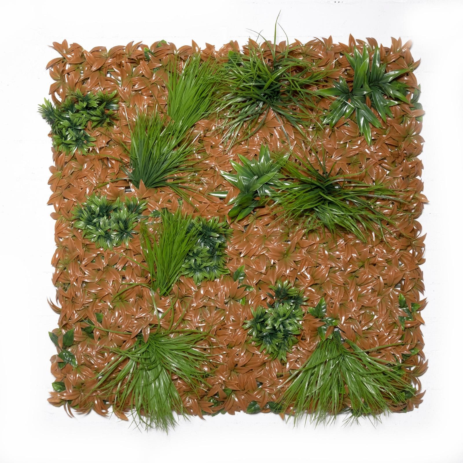 Supergreens Τεχνητή Φυλλωσιά Φίκος με Χορτάρι "Browny" 100x100 εκ.