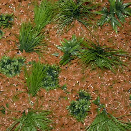 Supergreens Τεχνητή Φυλλωσιά Φίκος με Χορτάρι "Browny" 100x100 εκ.