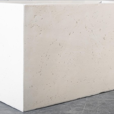 Supergreens Γλάστρα Πήλινη Ορθογώνια "Dusty" Μπεζ L 80x37x37 εκ.