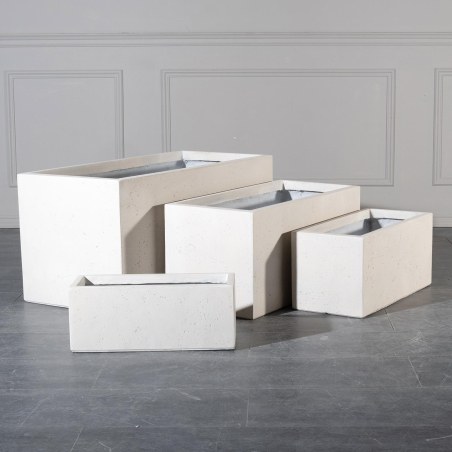 Supergreens Γλάστρα Πήλινη Ορθογώνια "Dusty" Μπεζ L 80x37x37 εκ.