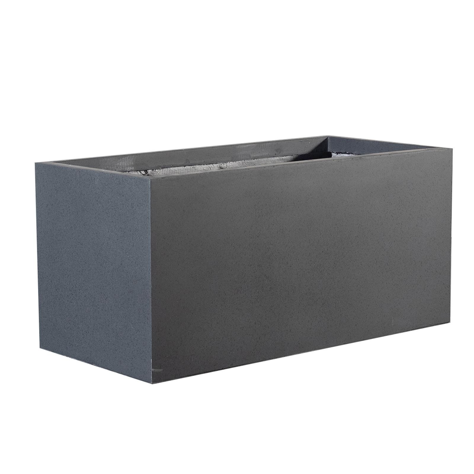 Supergreens Γλάστρα Πήλινη Ορθογώνια "Solid" Μαύρη XL 100x47x47 εκ.