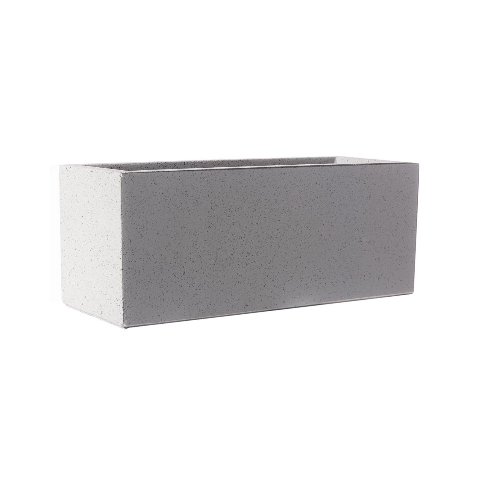 Supergreens Γλάστρα Πήλινη Ορθογώνια "Stone" Γκρι L 80x37x37 εκ.