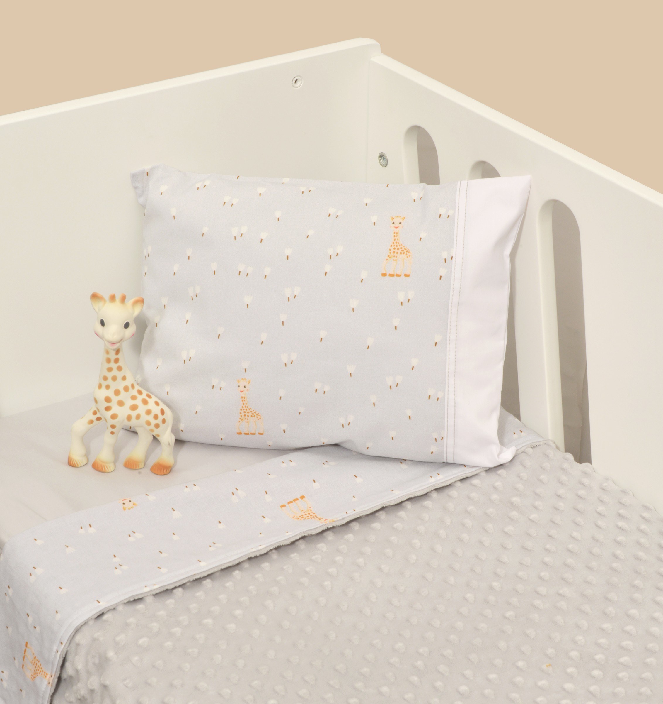 Κουβέρτα Κούνιας Διπλής Όψης Minky Design 505 Sophie La Girafe