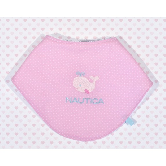 Σαλιάρα Μπαντάνα Ροζ πουά 26x26 Des 932