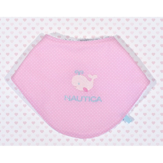 Σαλιάρα Μπαντάνα Ροζ πουά 26x26 Des 932