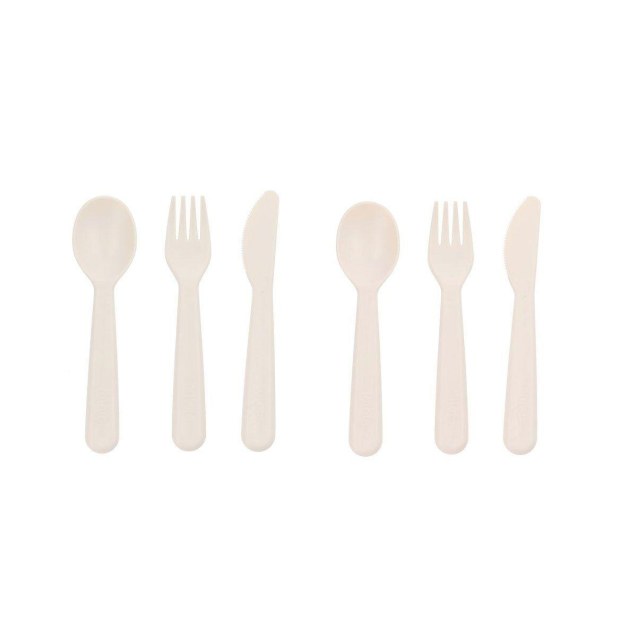 Σετ 6 τεμ. Κουτάλι-Μαχαίρι-Πηρούνι - Μπεζ - Tutete