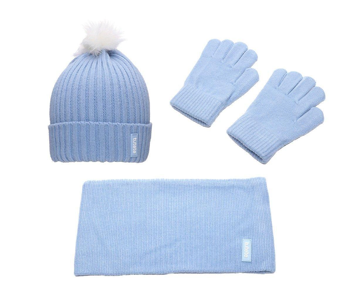 TUTETE Σετ Σκουφάκι-Γάντι-Κασκόλ Γαλάζιο - Tutete