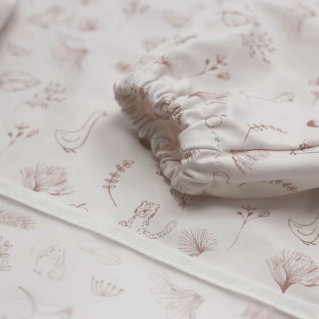 Πλαστικοποιημένη Σαλιάρα με Μανίκια - Λευκό - Trois Kilos Sept