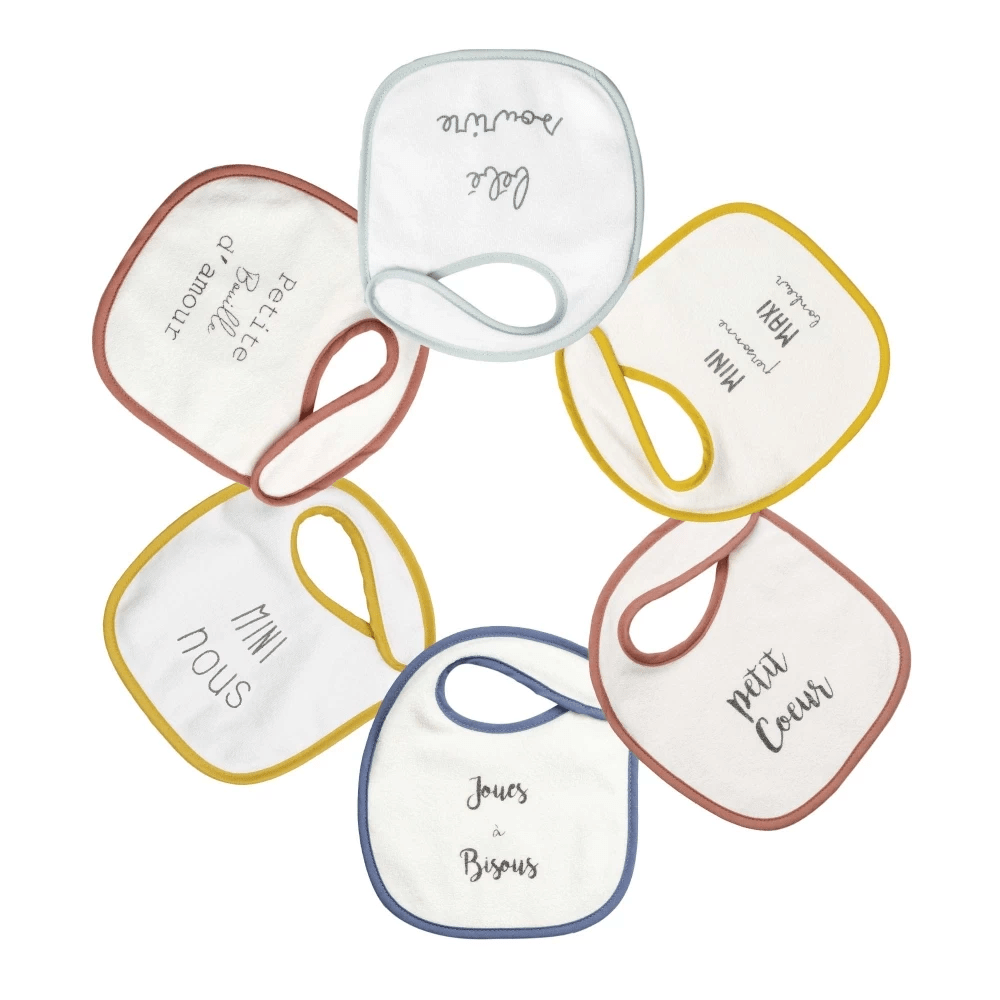 Σετ 6 Σαλιάρες με Τύπωμα - Trois Kilos Sept