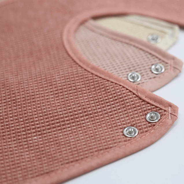 Σετ 6 Βαμβακερές Πικέ Σαλιάρες - Ροζ -Trois...