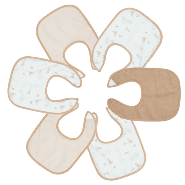 Σετ 6 Σαλιάρες Πετσετέ Αδιάβροχες 22x30 Farm...