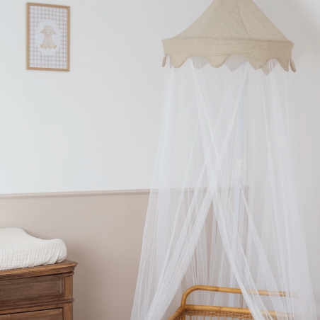 Κουνουπιέρα Τούλινη με Μπεζ Θόλο - Trois Kilos Sept