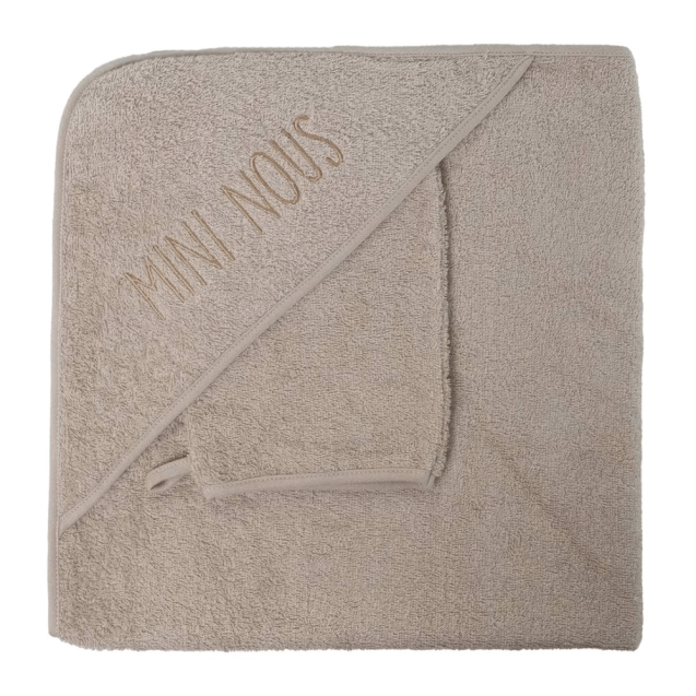 Σετ Μπουρνούζι με Κάπα και Γάντι 70x70cm Μπεζ -...