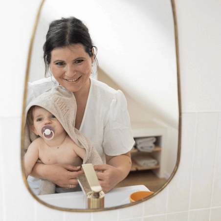 Σετ Μπουρνούζι με Κάπα και Γάντι 70x70cm Μπεζ - Trois Kilos Sept