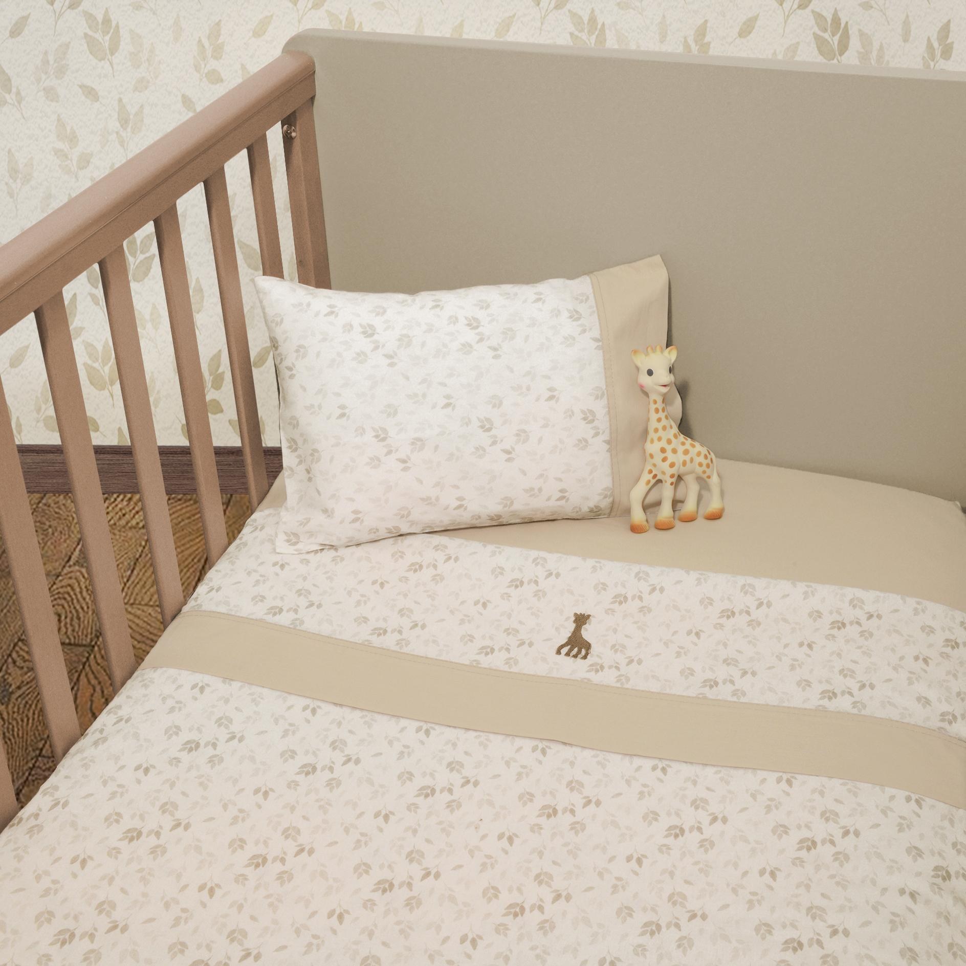 Σεντόνια Κούνιας Σετ 3τεμ. 110x170 με Λάστιχο Des.506 SOPHIE LA GIRAFE