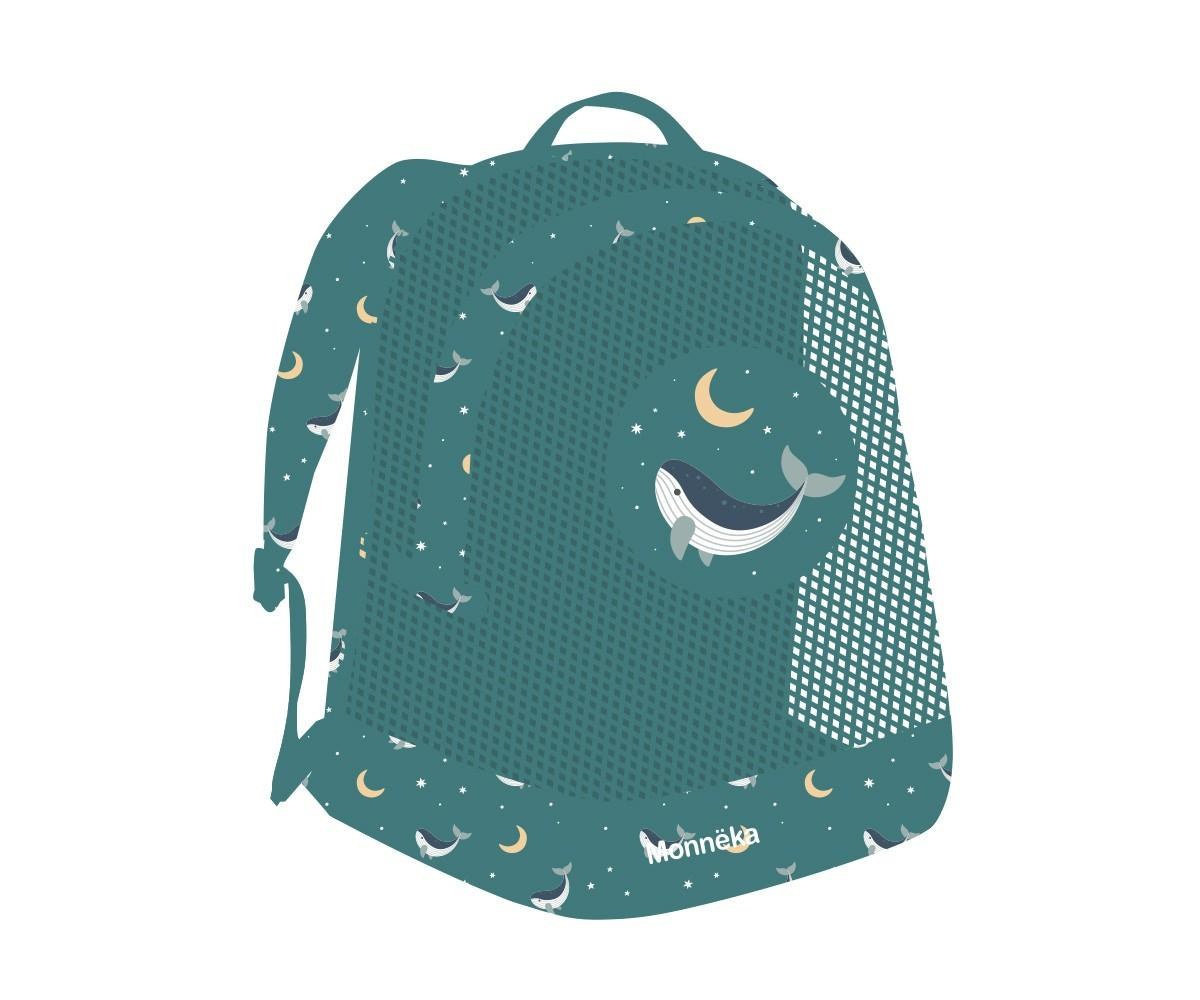 Monnëka|TUTETE Σακίδιο Παραλίας με Δίχτυ Whale Teal - Monnëka