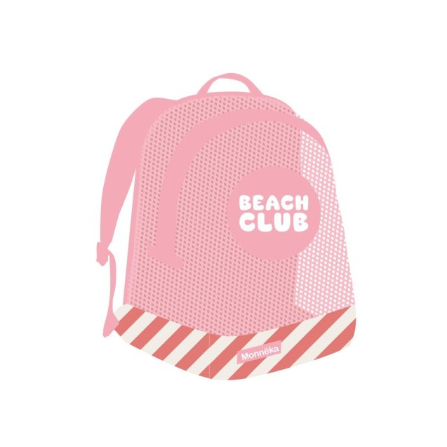 Σακίδιο Παραλίας με Δίχτυ Stripes Bloom&Blush -...