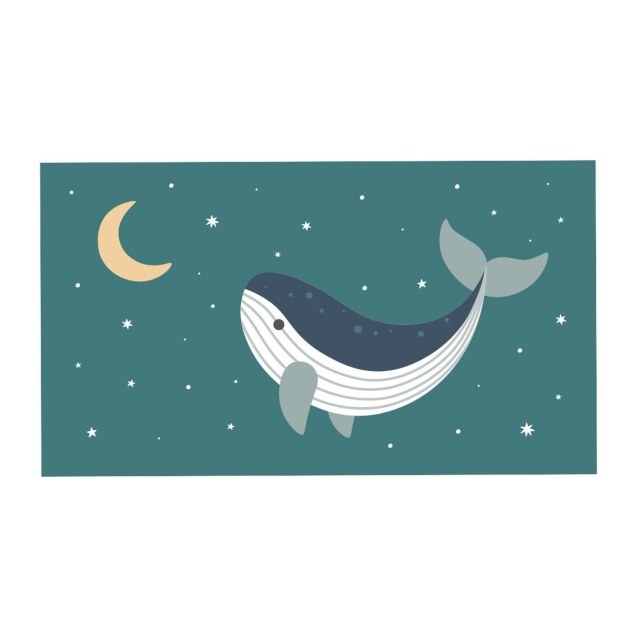 Πετσέτα Θαλάσσης 160x90cm Whale Teal - Monnëka