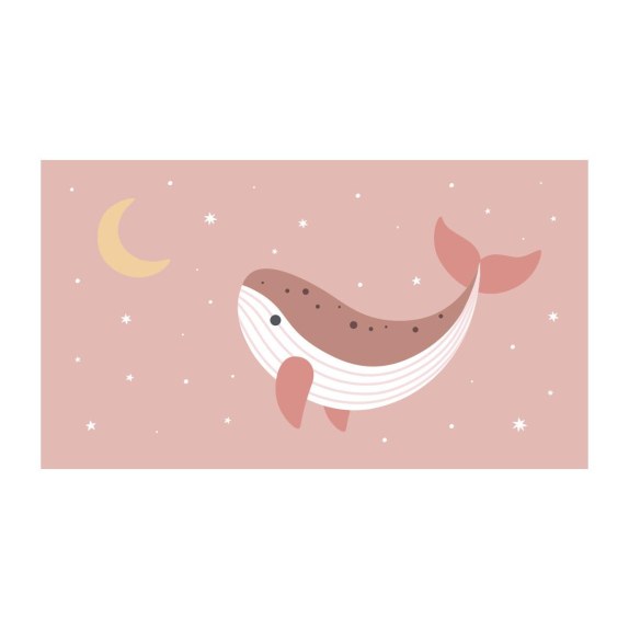 Πετσέτα Θαλάσσης 160x90cm Whale Pink - Monnëka