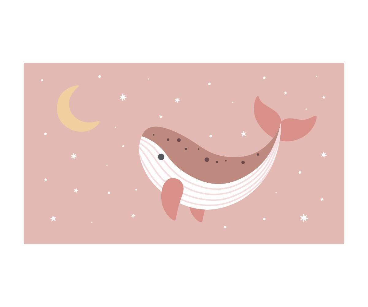 Monnëka|TUTETE Πετσέτα Θαλάσσης 160x90cm Whale Pink - Monnëka