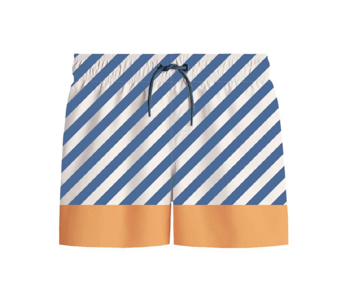 Μαγιό Βερμούδα με Προστασία από τον Ήλιο Stripes Blues&Beyond 4 Ετών - Monnëka