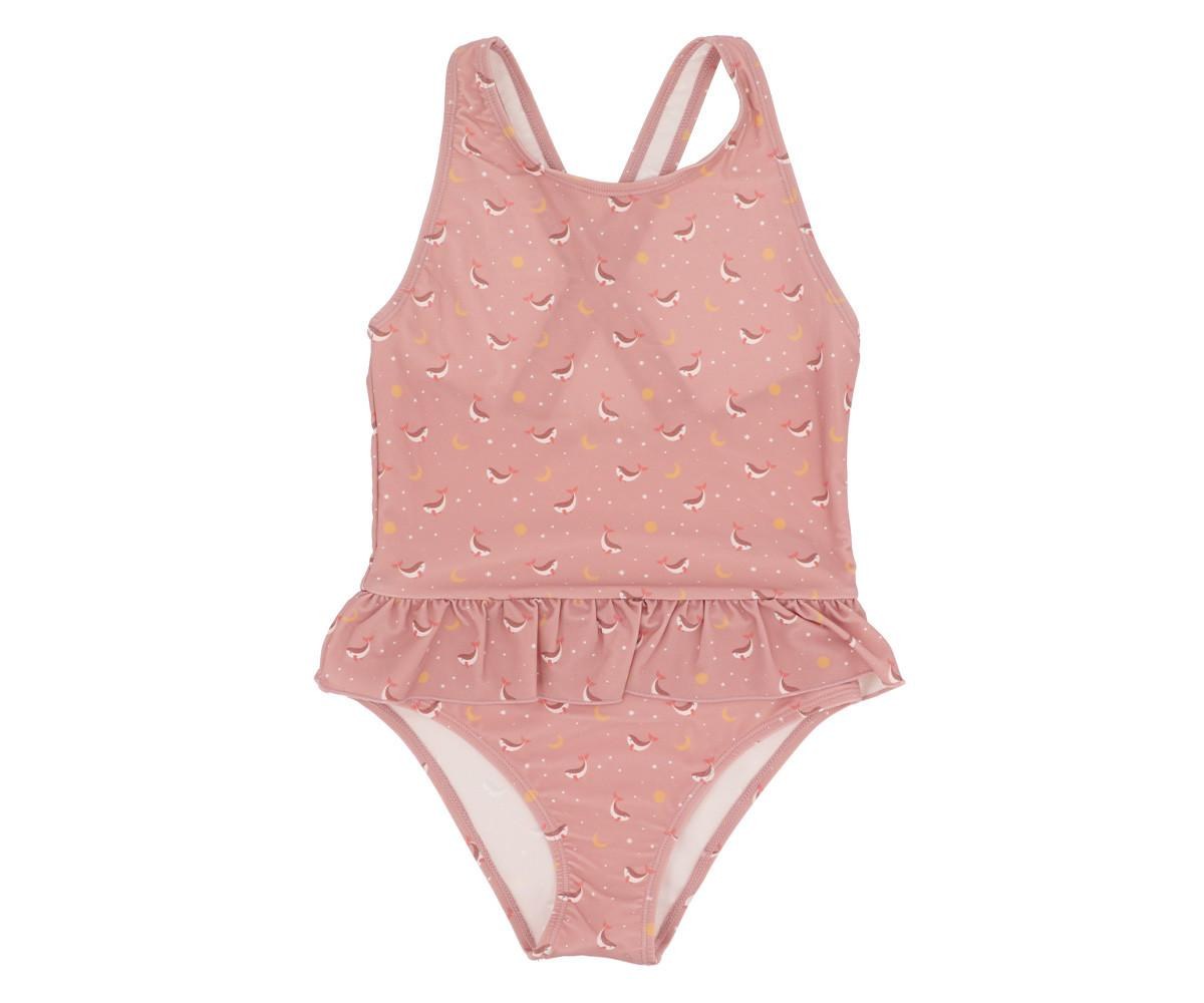 Μαγιό Ολόσωμο με Προστασία από τον Ήλιο Whale Pink 3-4 Ετών - Monnëka