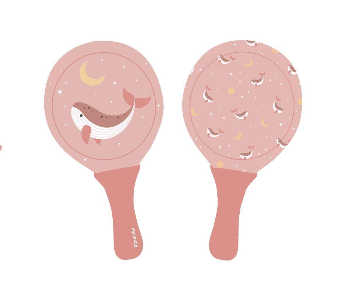 Σετ 2 Ρακέτες Παραλίας Whale Pink - Monnëka