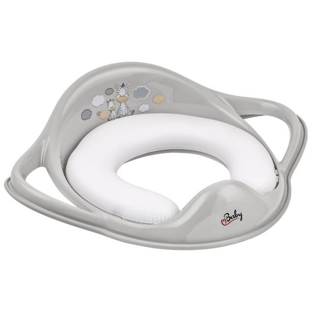 Maltex Κάθισμα Τουαλέτας με Μαξιλαράκι Ζέμπρα Γκρι-Maltex