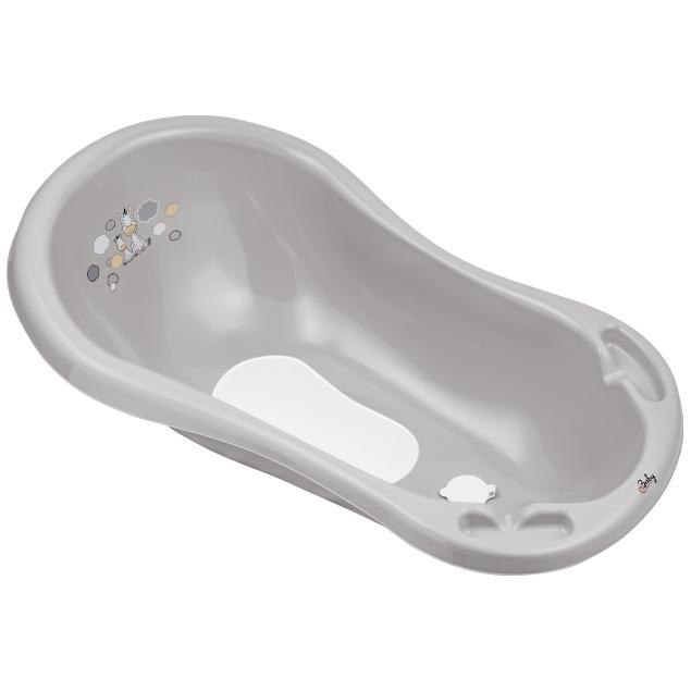 Maltex Μπάνιο 84cm με Αντιολισθητική Επίστρωση και Τάπα Ζέμπρα Γκρι-Maltex