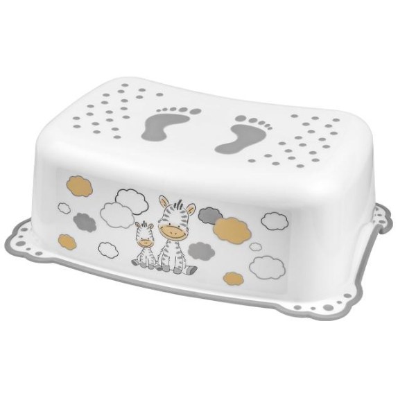 Σκαλοπατάκι με Αντιολισθητική Επένδυση - Ζέμπρα Λευκό-Maltex