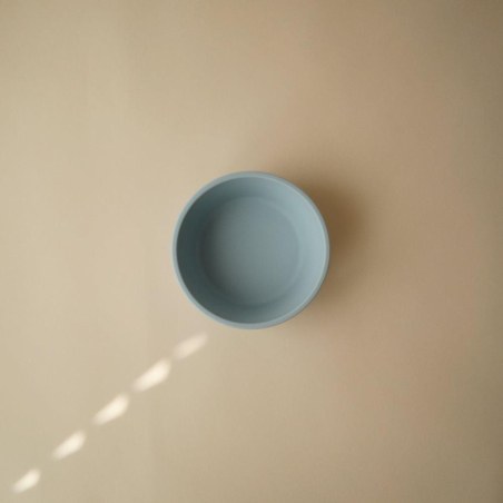 Μπωλ Σιλικόνης με Αντιολισθητική Βάση Powder Blue - Mushie