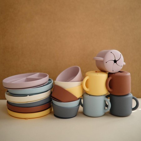 Μπωλ Σιλικόνης με Αντιολισθητική Βάση Soft Lilac - Mushie