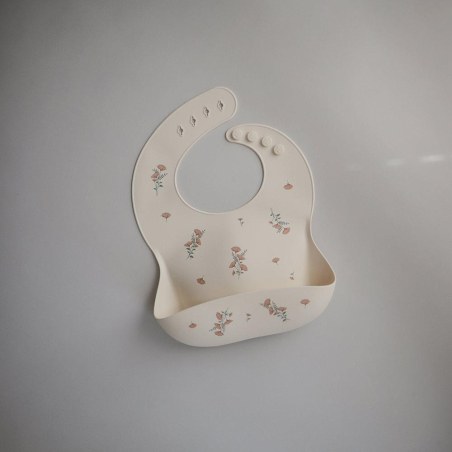 Σαλιάρα Σιλικόνης Pink Flowers - Mushie