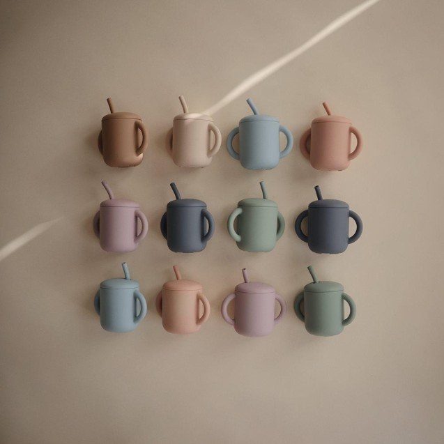 Ποτηράκι Σιλικόνης με Χερούλια και Καλαμάκι...