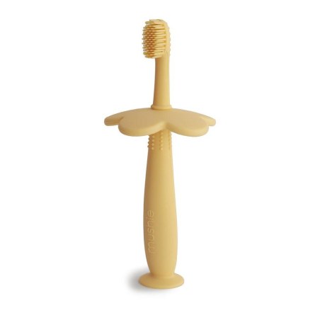 Εκπαιδευτική Οδοντόβουρτσα Σιλικόνης Λουλούδι Pale Daffodil - Mushie