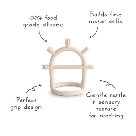 Μασητικό Σιλικόνης με Χερούλι Sensory - Mushie
