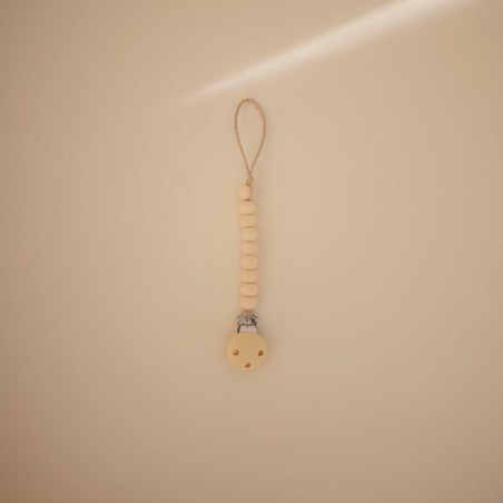 Κλιπ για Πιπίπλες Σιλικόνης Hera Pale Yellow - Mushie