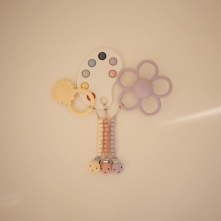 Κλιπ για Πιπίπλες Σιλικόνης Hera Pale Yellow - Mushie