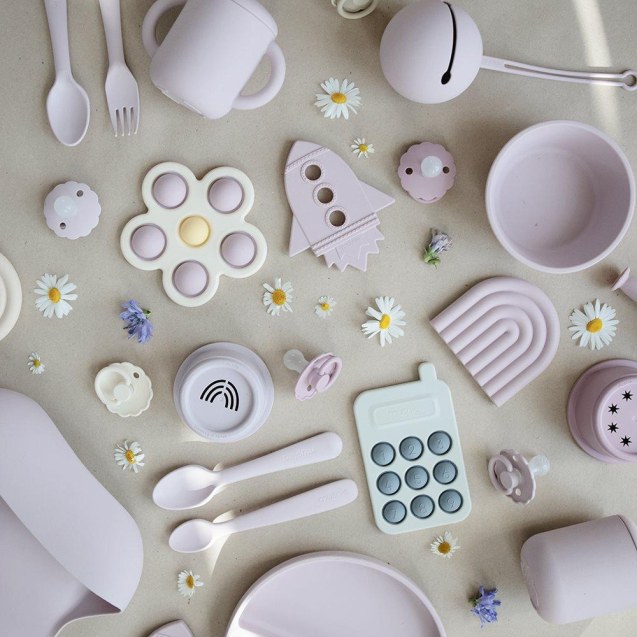 Θήκη για Πιπίλες Σιλικόνης Soft Lilac - Mushie