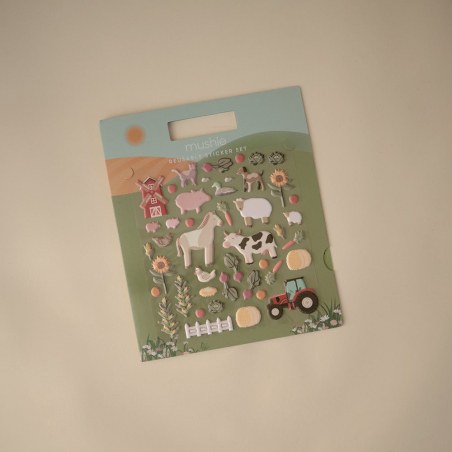 Βιβλίο με Επαναχρησιμοποιούμενα Αυτοκόλλητα Farm - Mushie