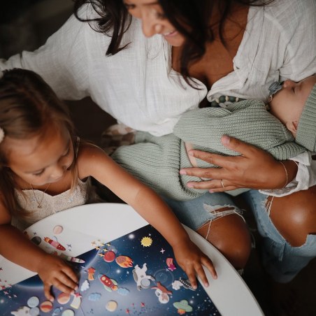 Βιβλίο με Επαναχρησιμοποιούμενα Αυτοκόλλητα Space - Mushie